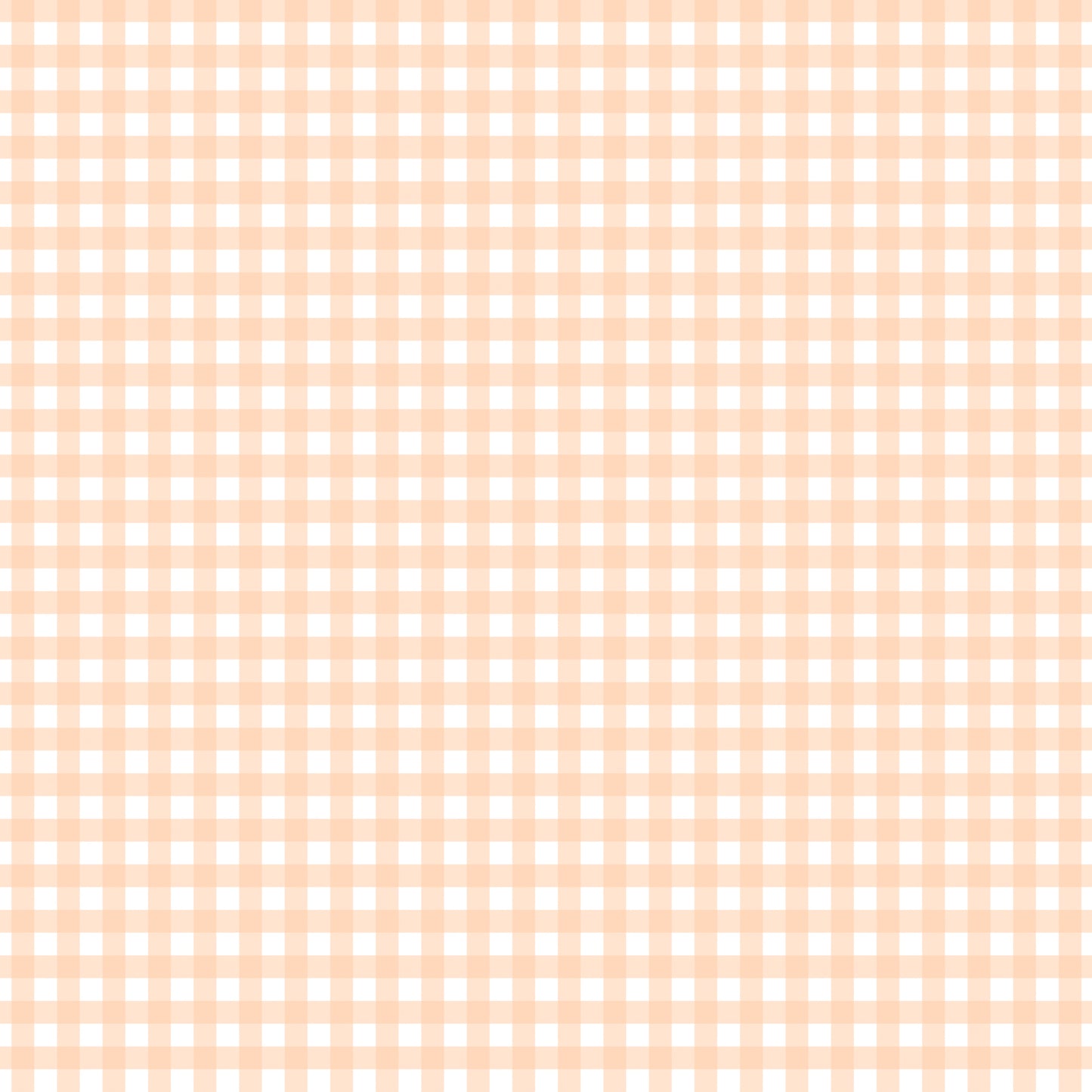 Pastel Light Orange Plaid Handmade
