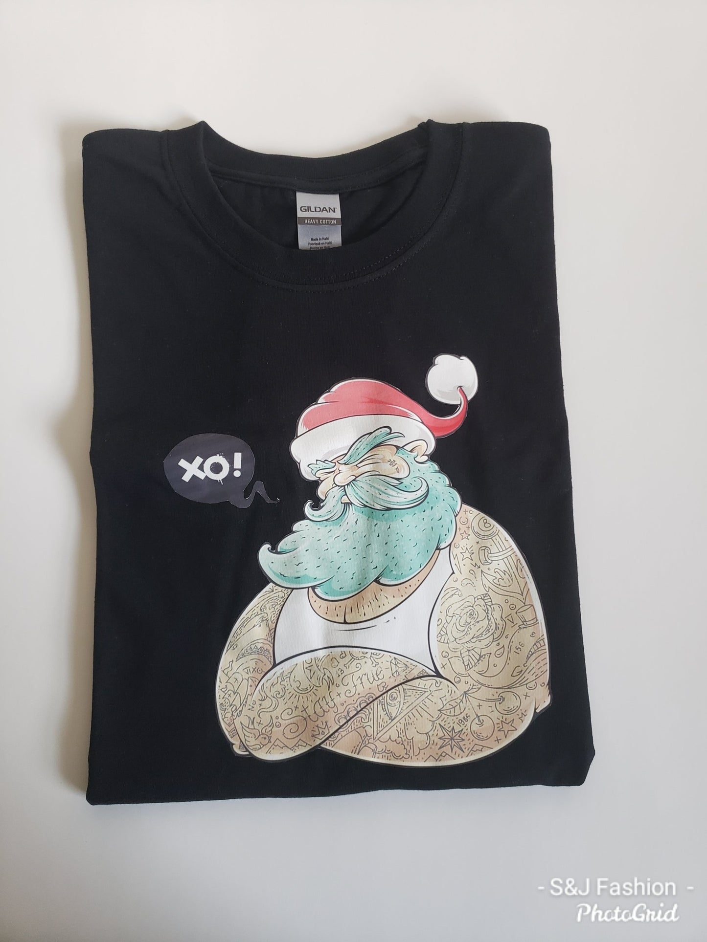 Tatted Santa Christmas Adults Ladies Shirt Mens Shirt Boys Shirt Girls Shirt
