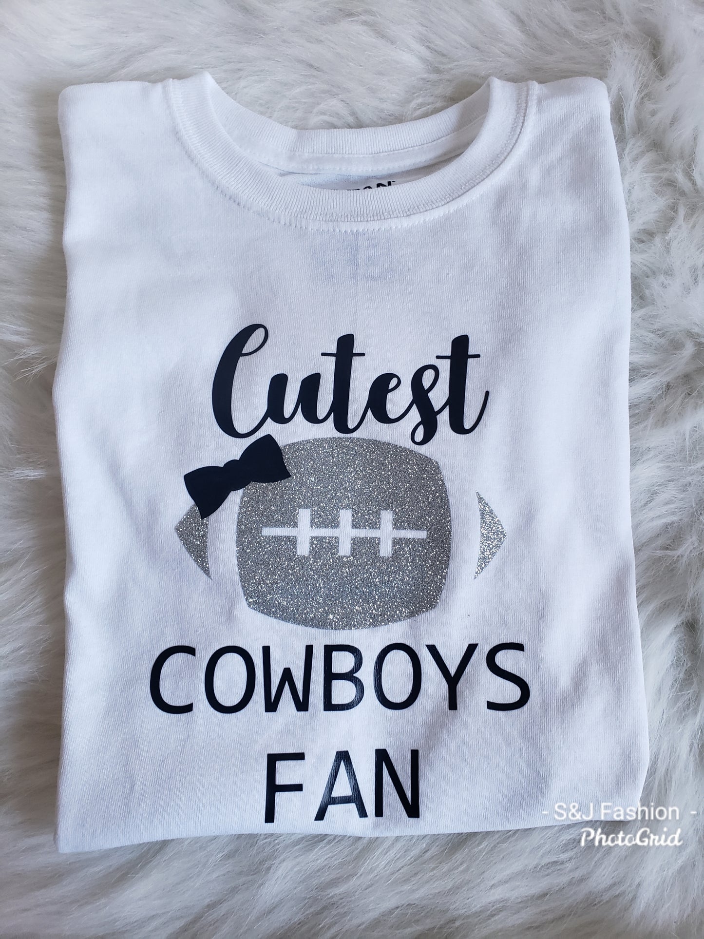 Cutest Cowboys Fan Shirt NFL Pick Your Team Football Girls Shirt