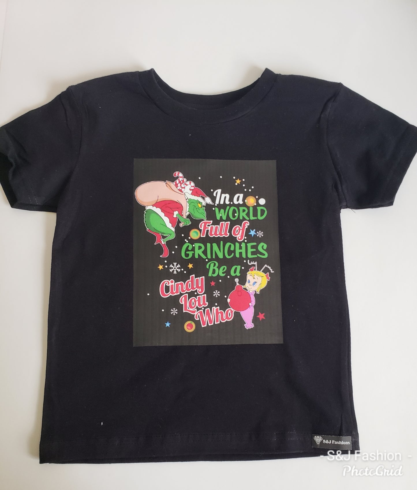 In A World Full Of Grinches Be A Cindy Lou Who Christmas Girls Shirt