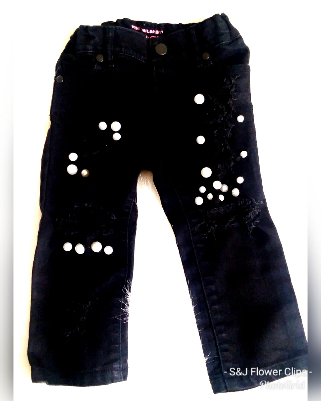 Black Pearl Girls Distressed Jeans