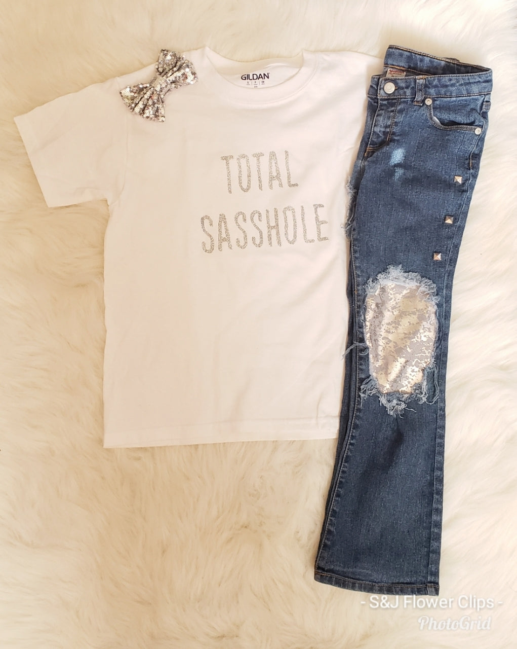 Silver Patch Girls Distressed Jeans