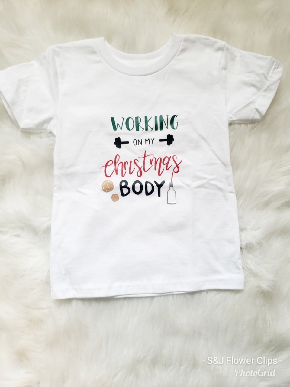 Working On My Christmas Body Boys Shirt Girls Shirt
