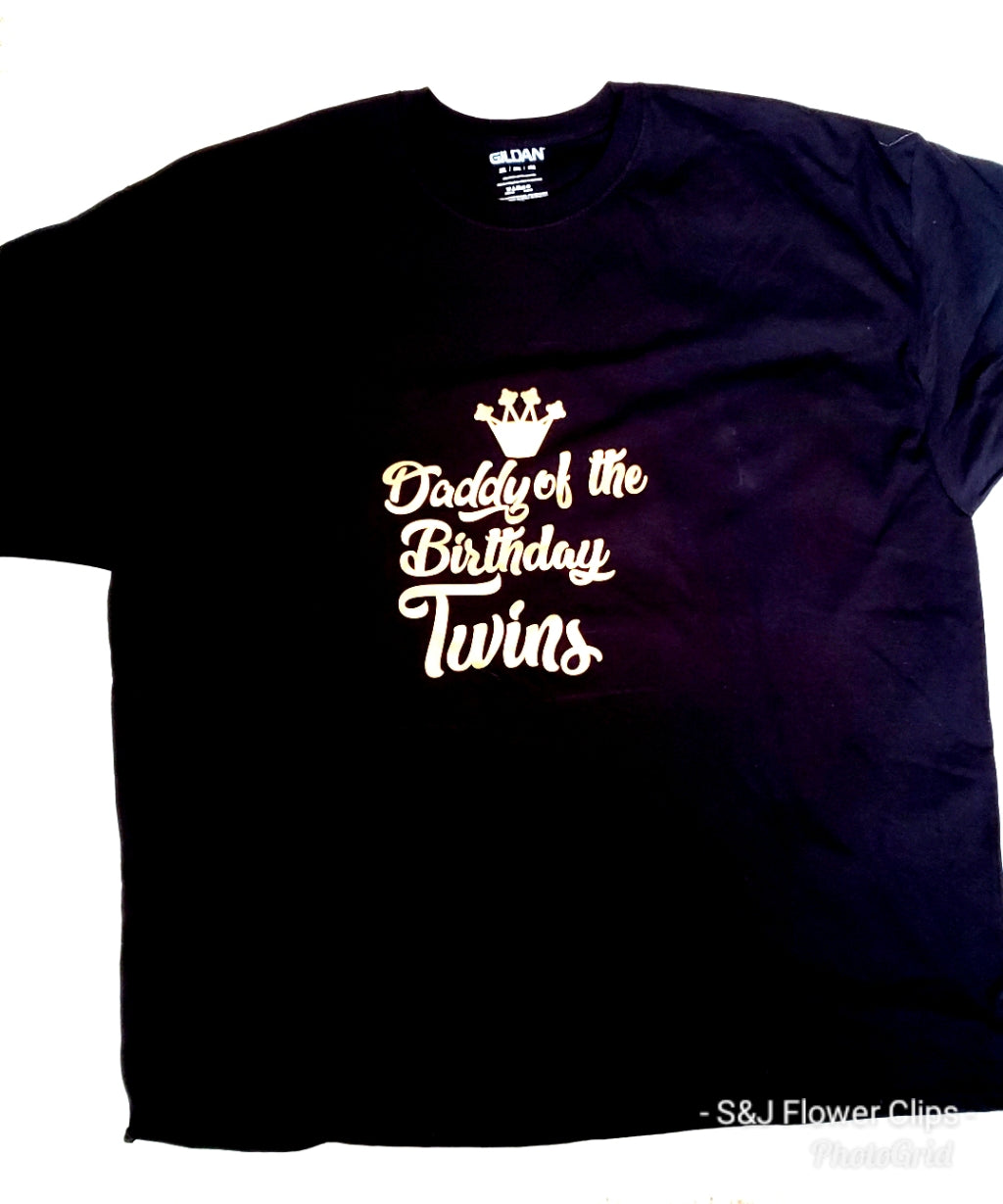 Black & Gold Family Birthday Ladies Shirts Mens Shirts