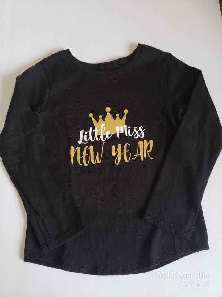 Little Miss New Year Girls Shirt