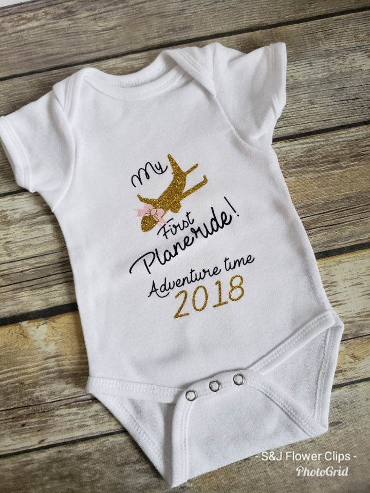 My First Plane Ride Girls Shirt Boys Shirt