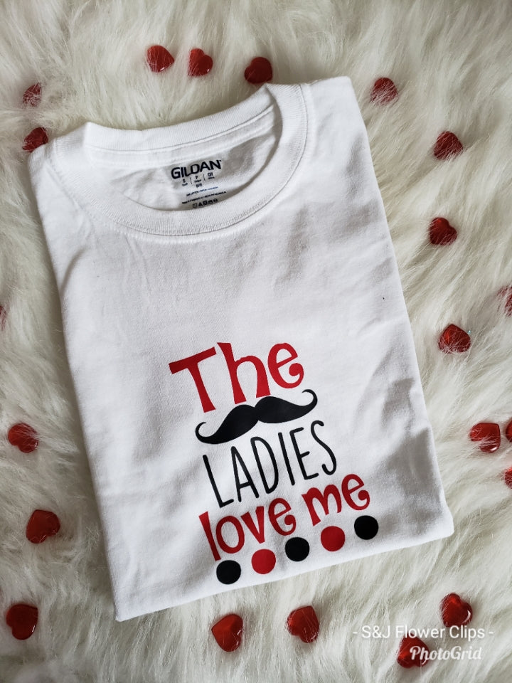 The Ladies Love Me Valentines Boys Shirt