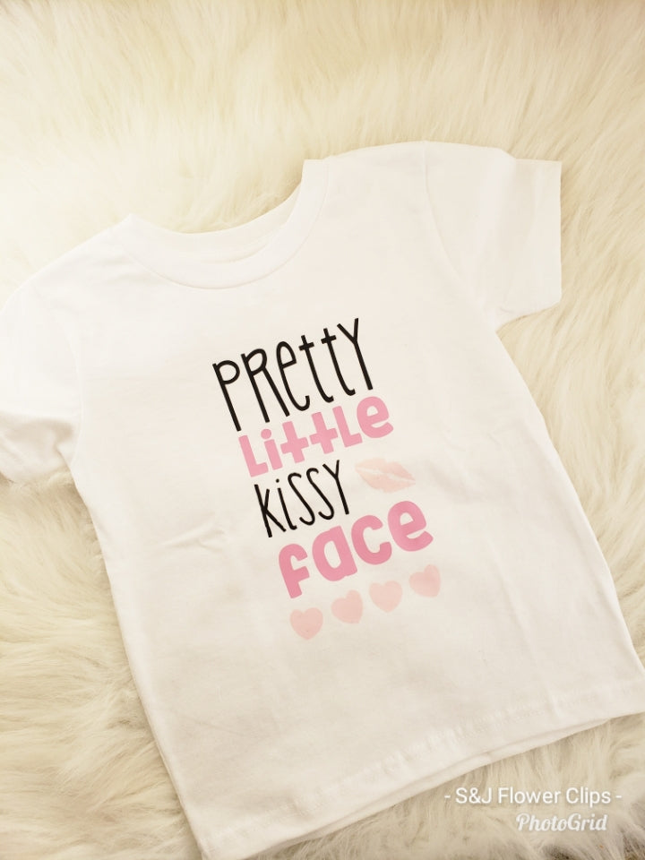 Pretty Little Kissy Face Girls Shirt Valentines
