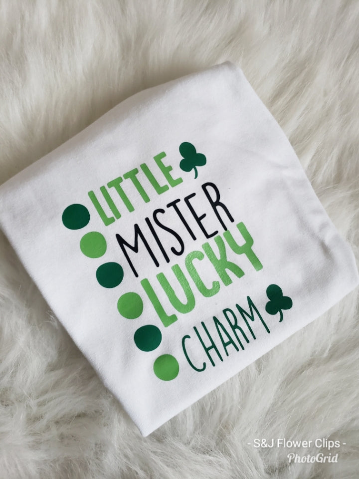 Little Mister Lucky Charm St. Patricks Boys Shirt