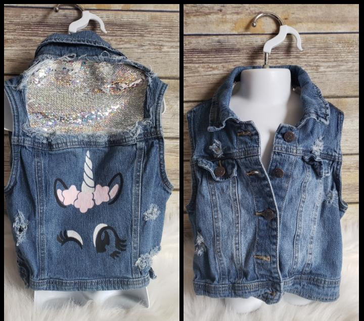 Unicorn Denim Jacket or Vest