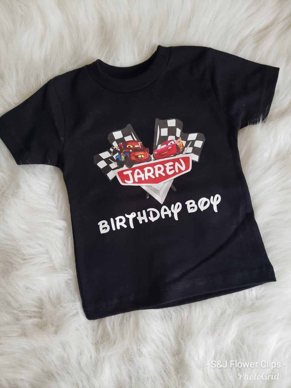 Personalized Birthday Shirt Lighting McQueen Boys Shirt Girls Shirt