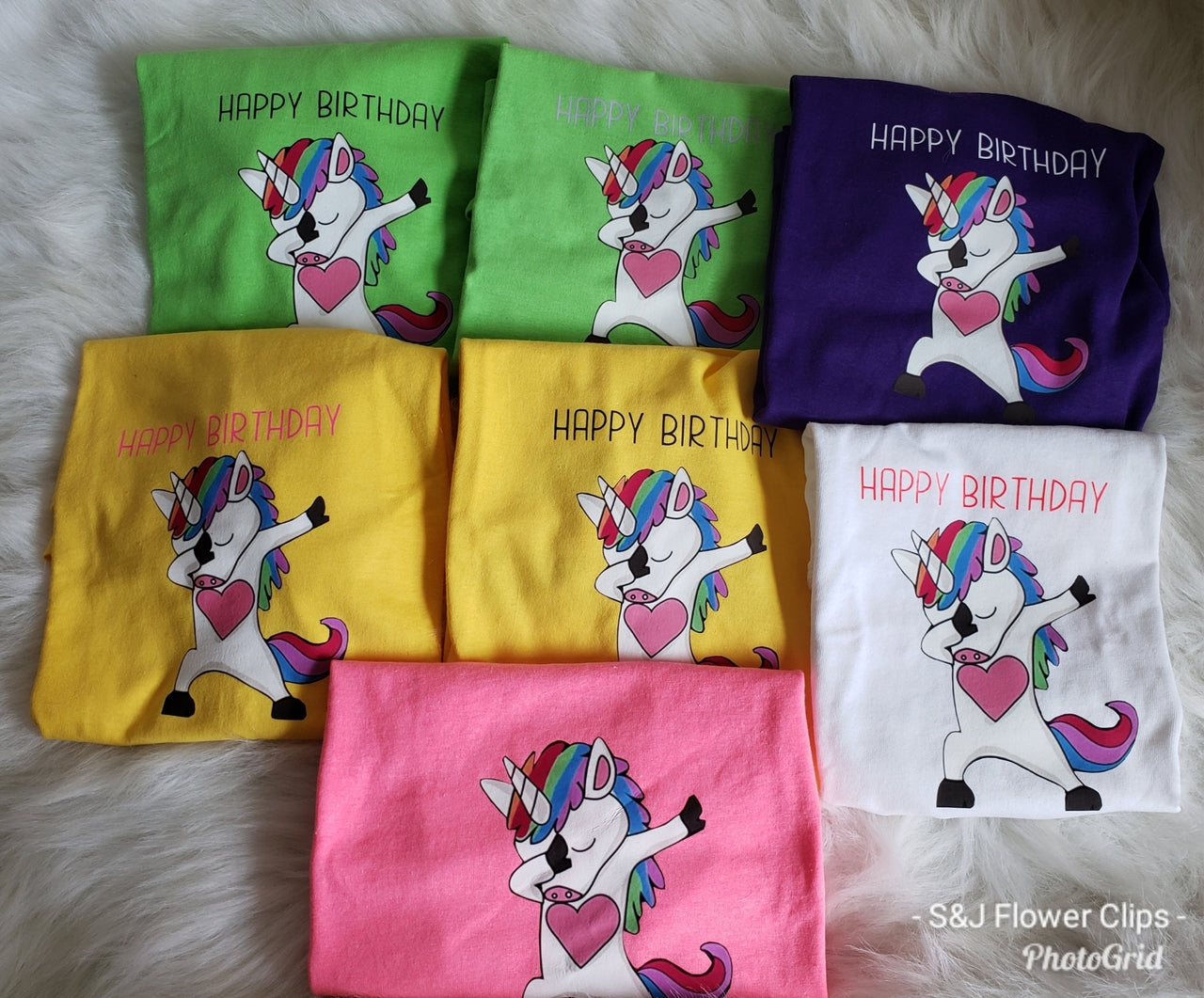 Dabbing Unicorn Birthday Girls Shirt