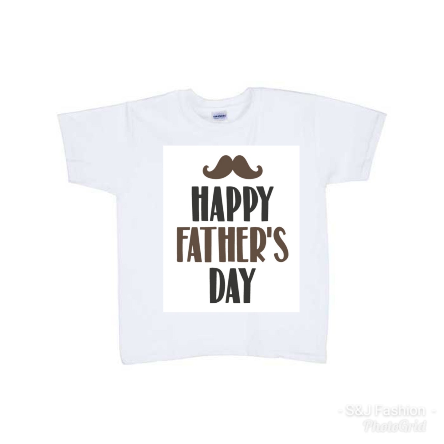 Kids White Shirt "Happy Fathers day"
