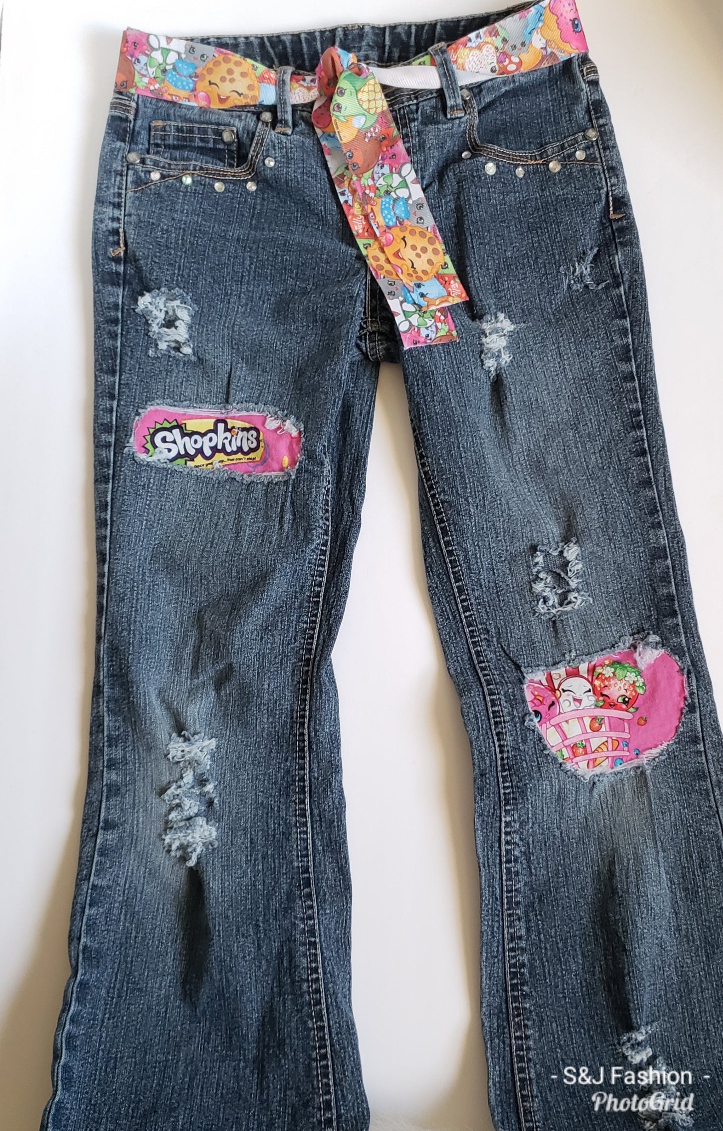 Girls Shopkins Distressed Jeans