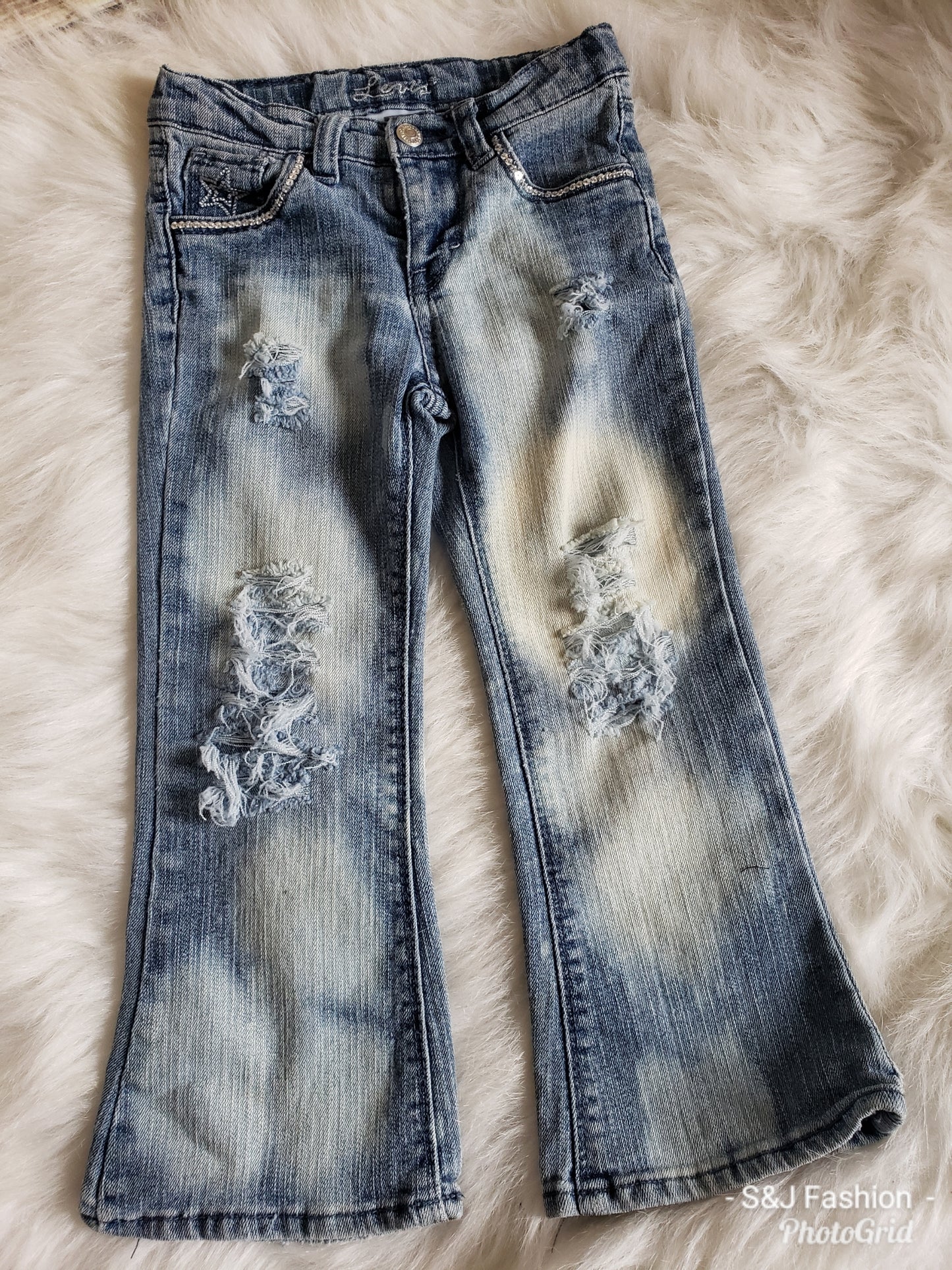 Girls Distressed Jeans Homebody