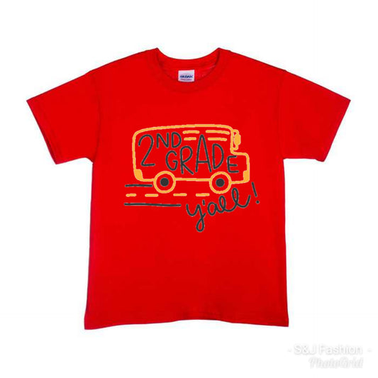 2nd grade yall (ANY GRADE) Boys Shirt Girls Shirt
