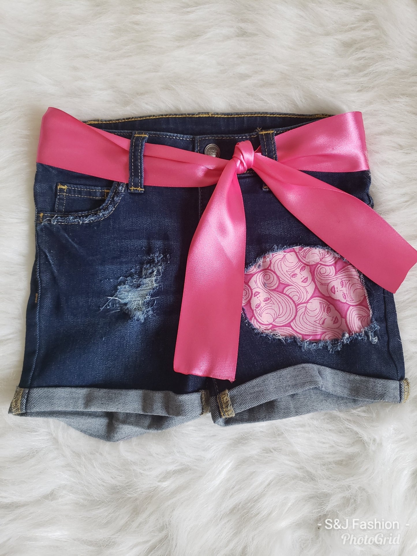 Barbie Girls Distressed Jeans Shorts