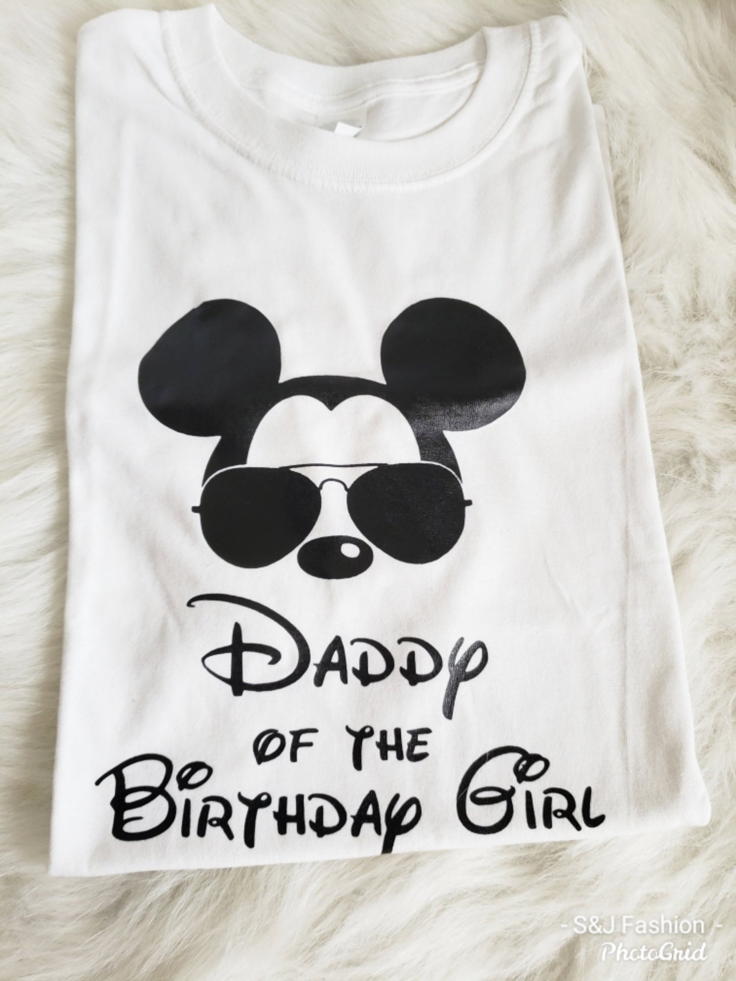 Mommy or Daddy of the birthday girl Ladies Shirt Mens Shirt Disney