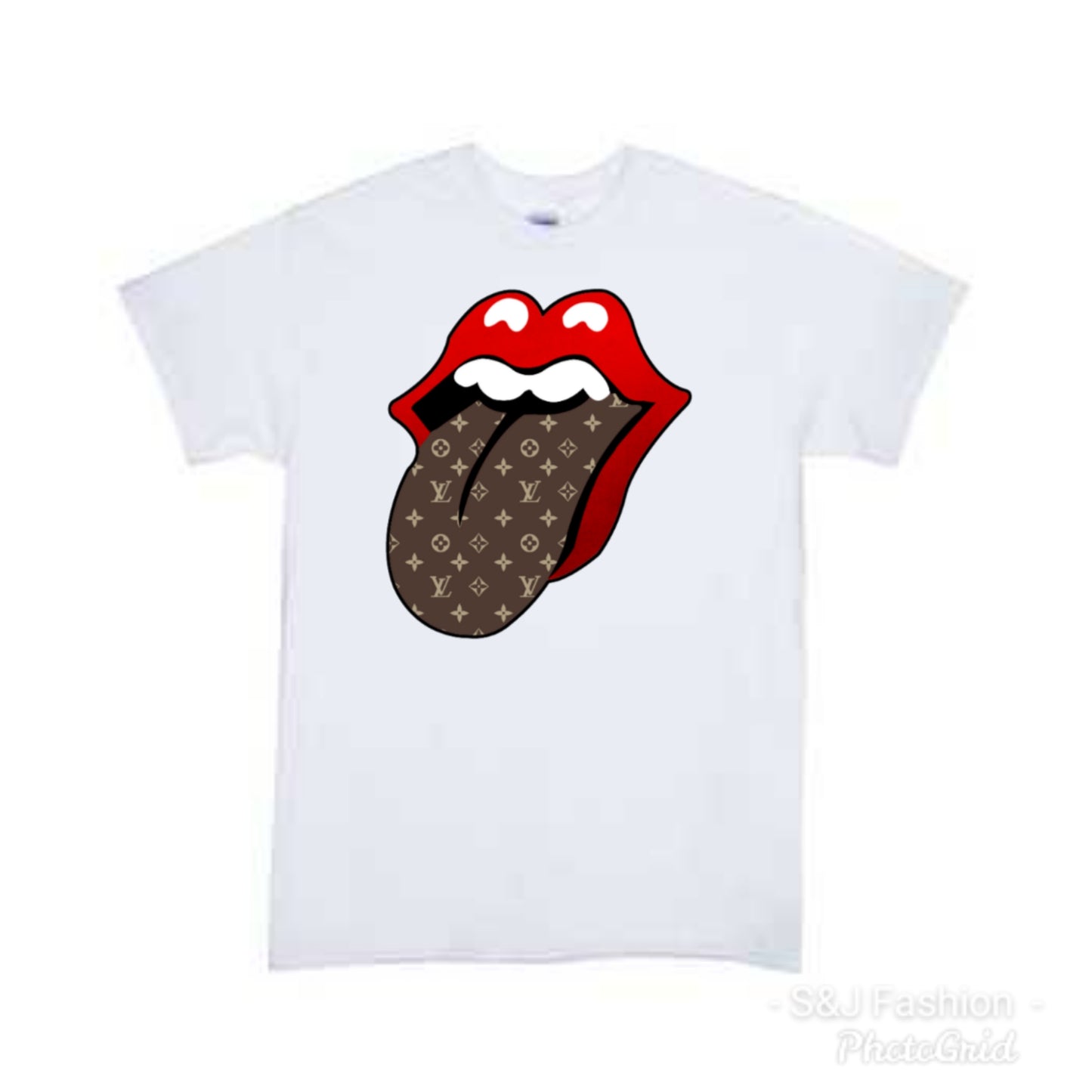 Rolling Stones LV Lips Ladies Shirt Girls Shirt Designer