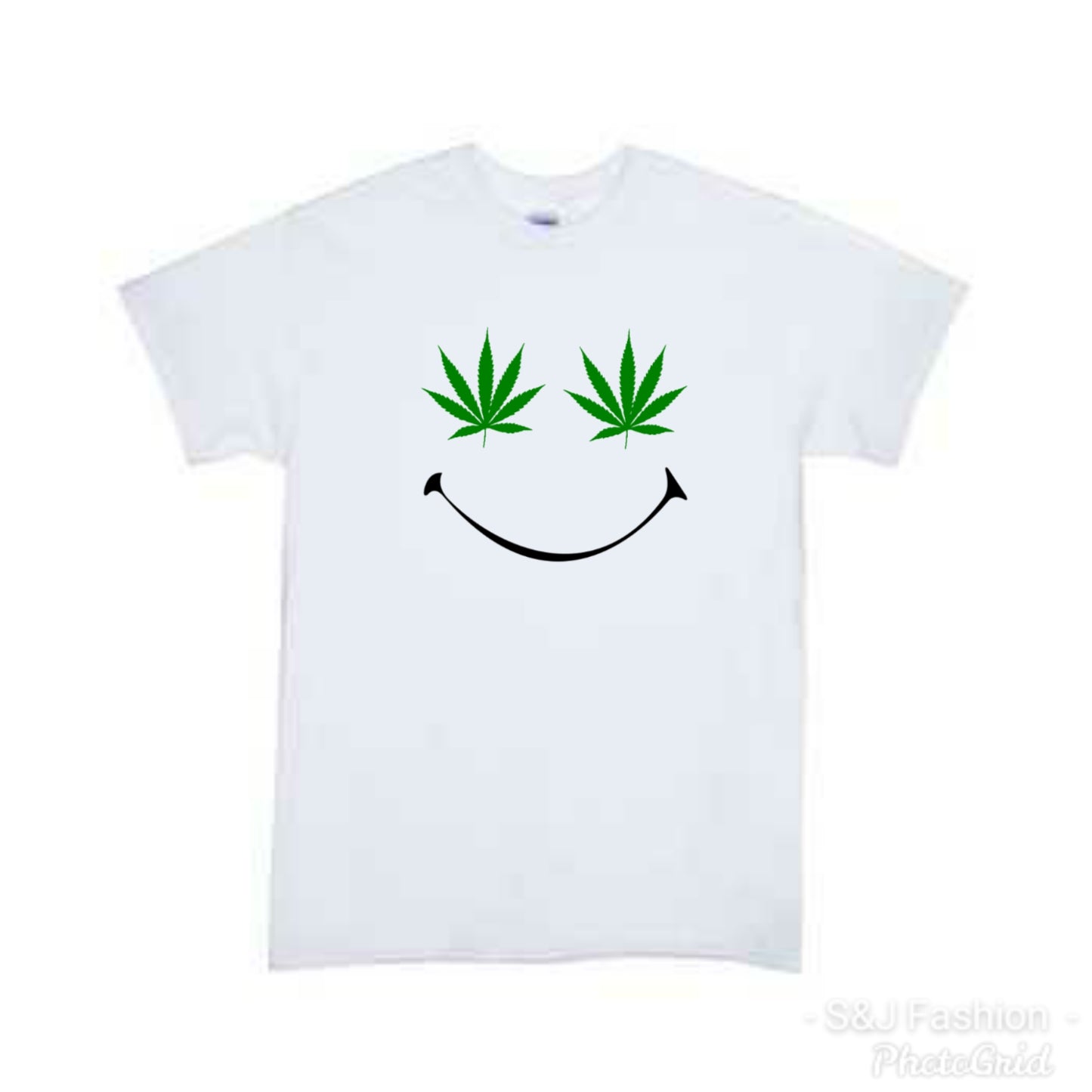 Marijuana Smiley Face Adults Ladies Shirt Mens Shirt