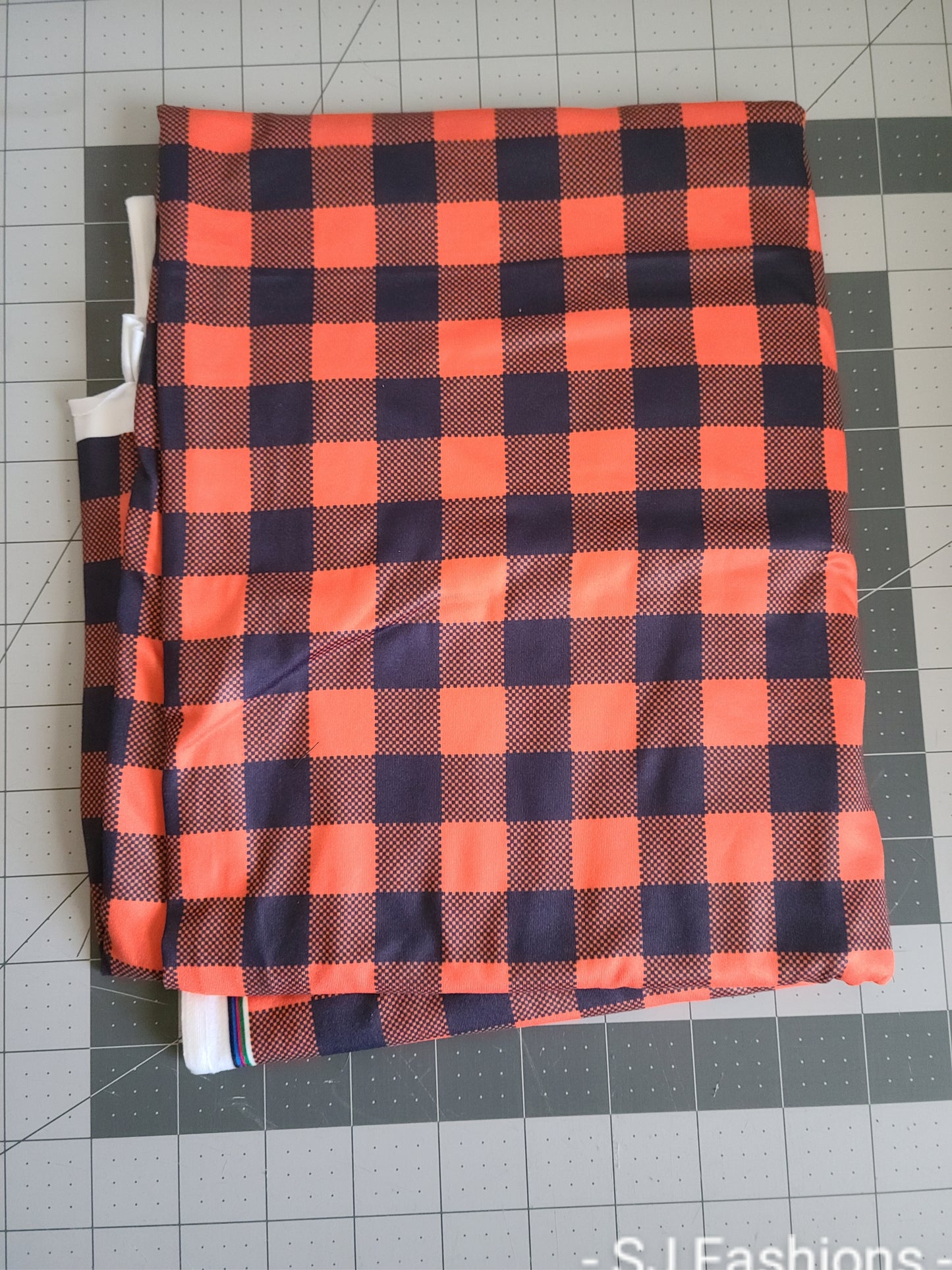Orange Plaid Halloween Handmade