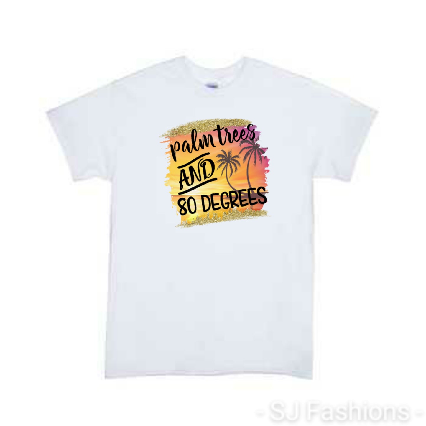 Palm Trees and 80 Degrees Girls Shirt Summer