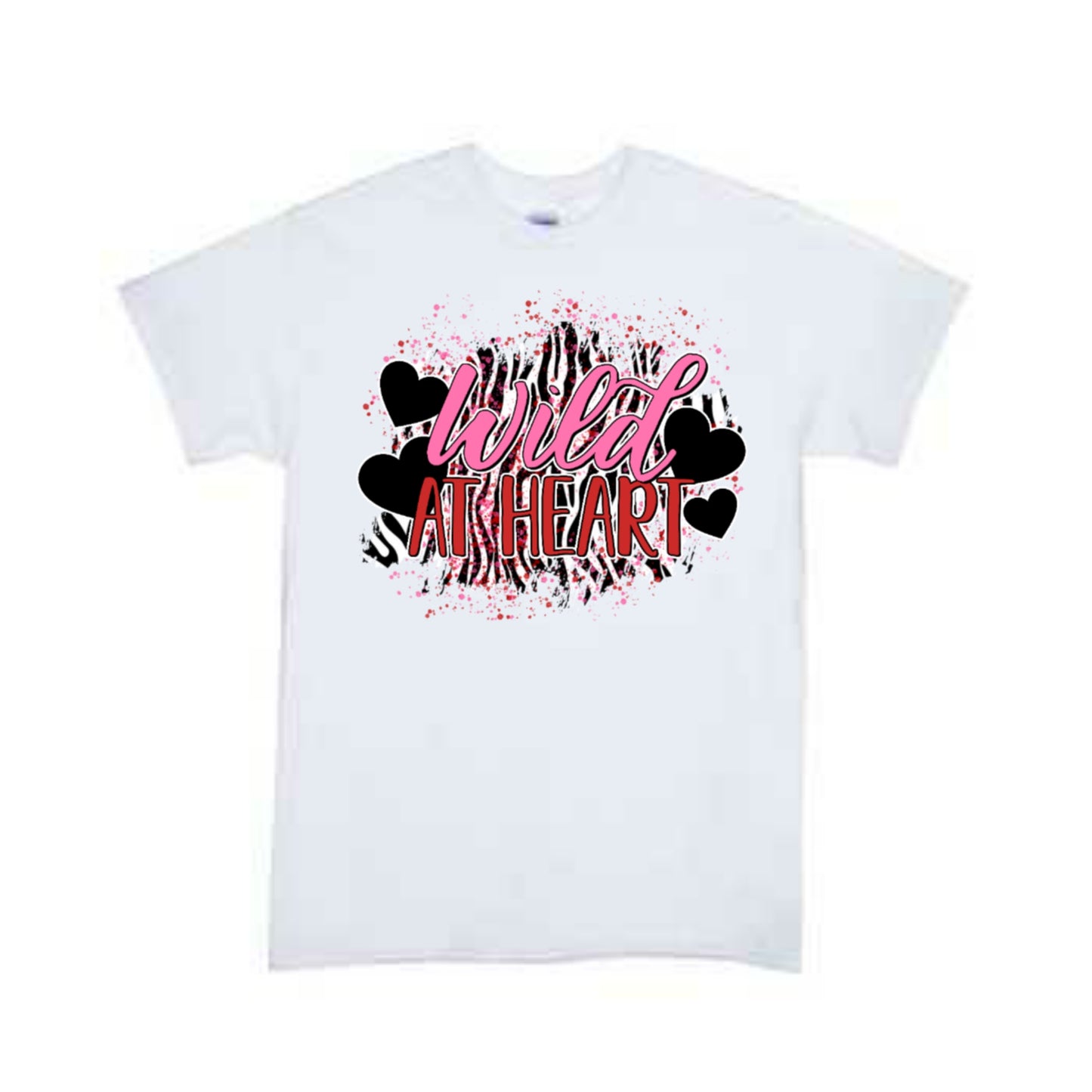 Wild at Heart Valentines Girls Shirt Ladies Shirt