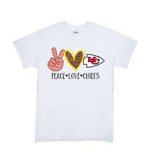 Peace Love Chiefs Boys Shirt Girls Shirt Ladies Shirt Mens Shirt