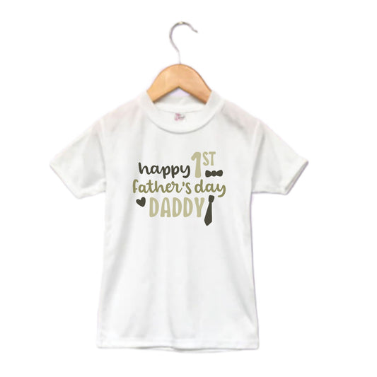Happy 1st Father's Day Daddy Boys Shirt Girls Shirt