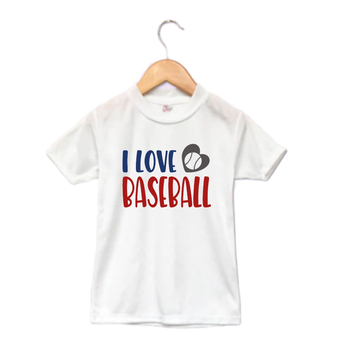 I love Baseball Boys Shirt Girls Shirt Ladies Shirt Mens Shirt