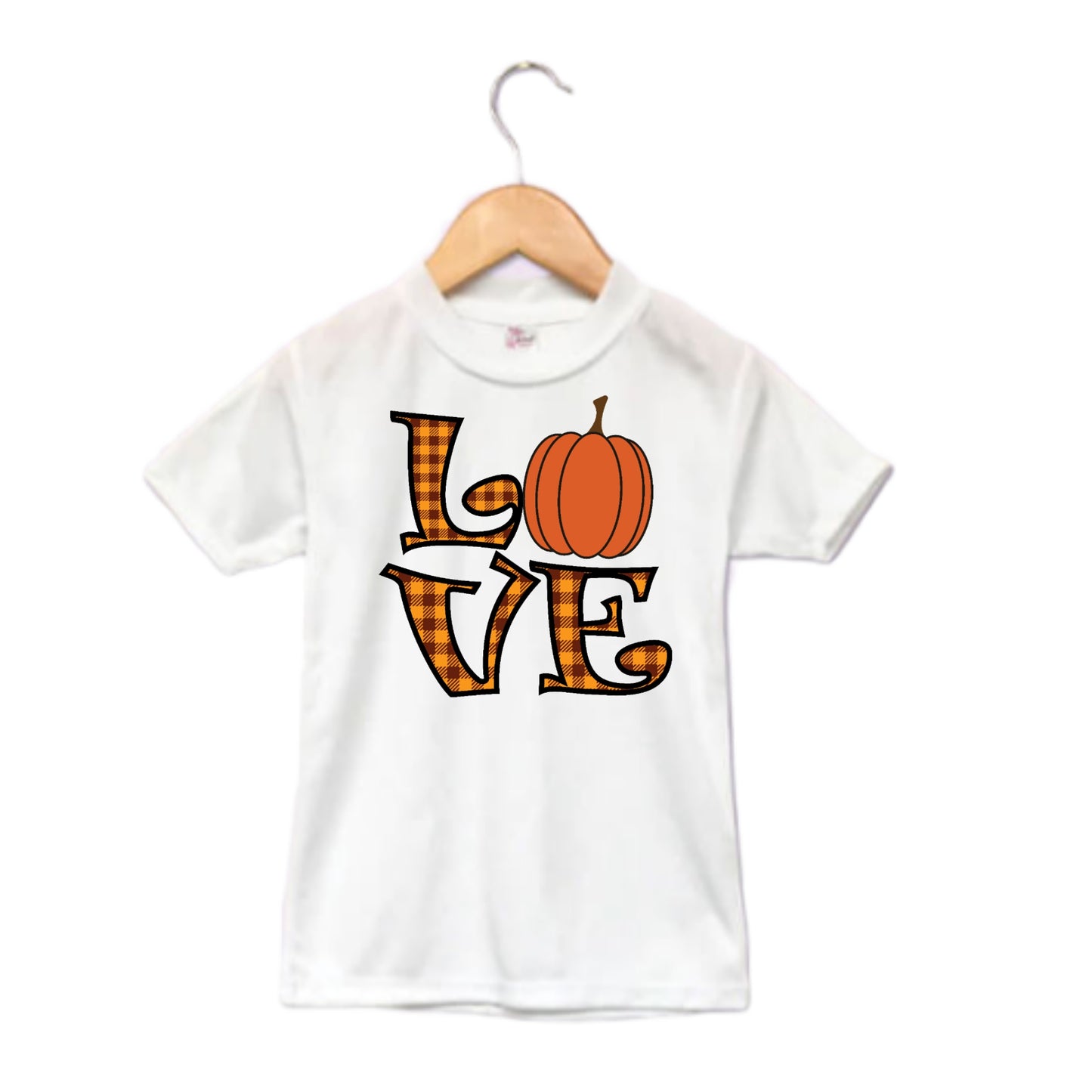 Love Pumpkin Fall Girls Shirt Ladies Shirt