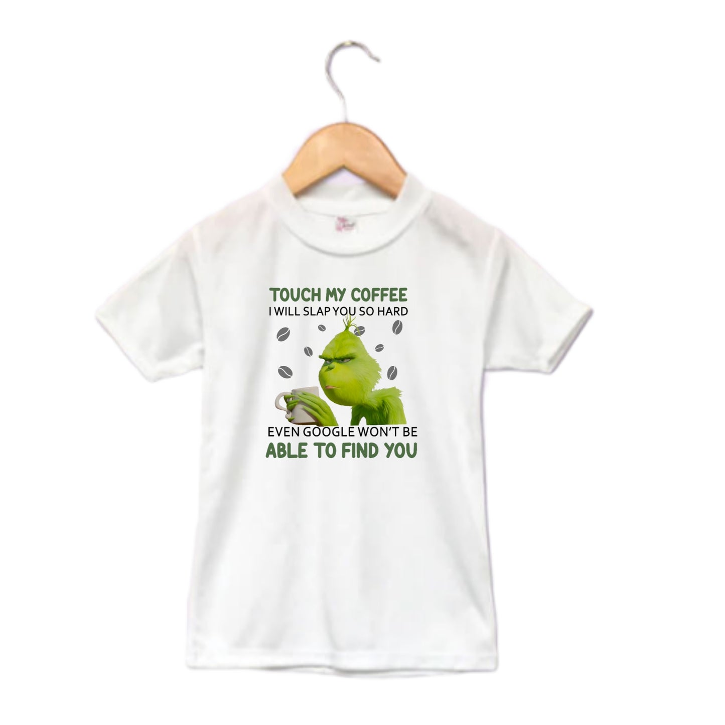 Touch My Coffee Grinch Christmas Boys Shirt Girls Shirt