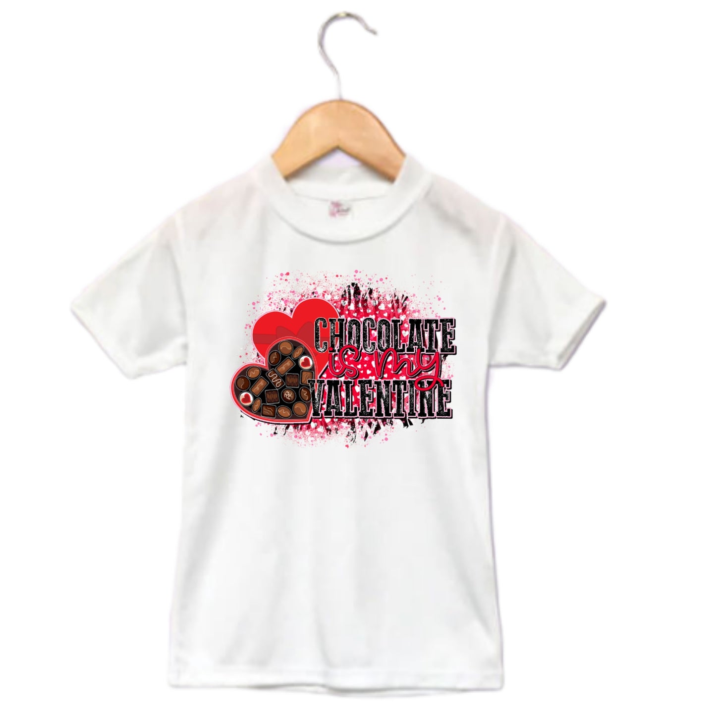 Chocolate Is My Valentine Girls Shirt Boys Shirt