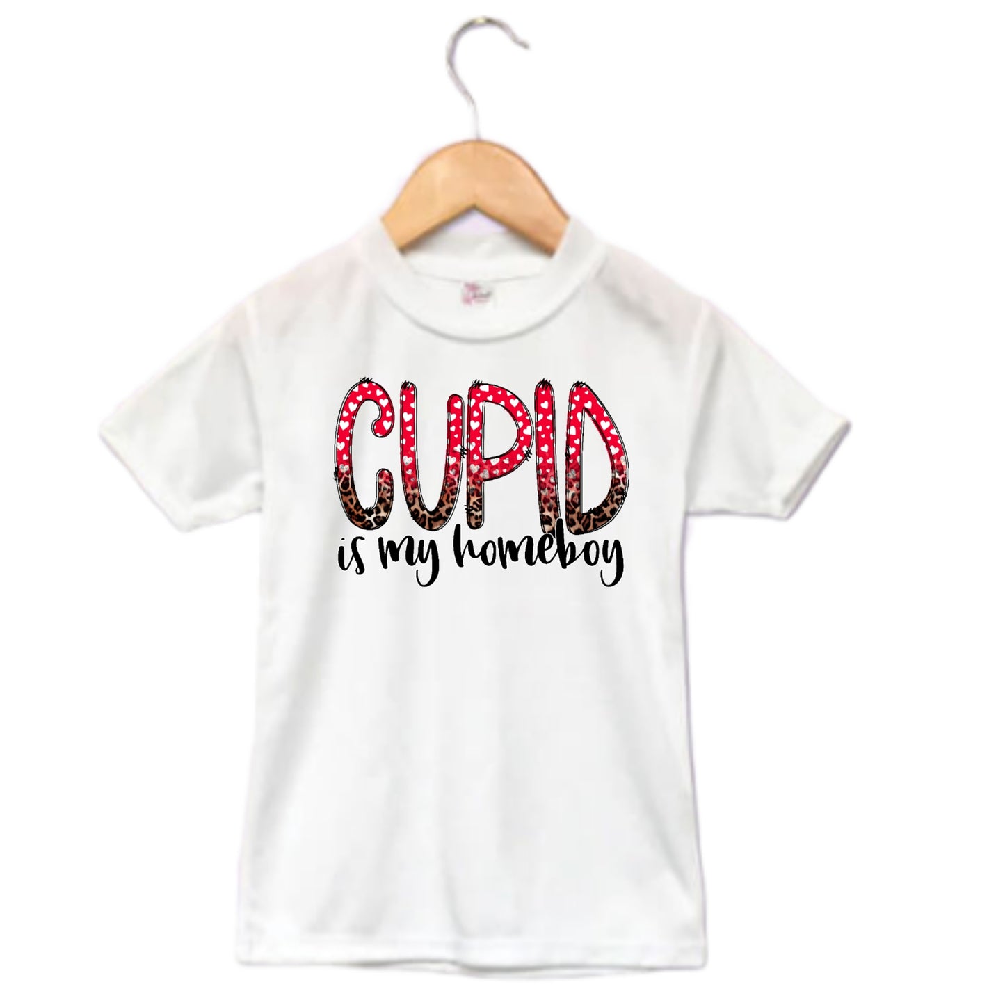 Cupid Is My Homeboy Valentine's Girls Shirt