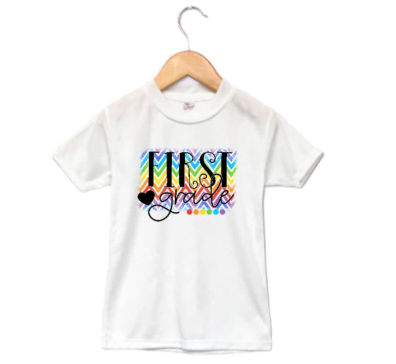 1st Grade Girls Shirt ANY GRADE Back to School
