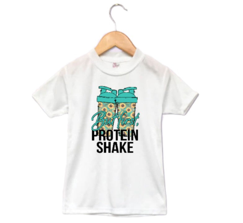 But First Protein Shake Ladies Shirt