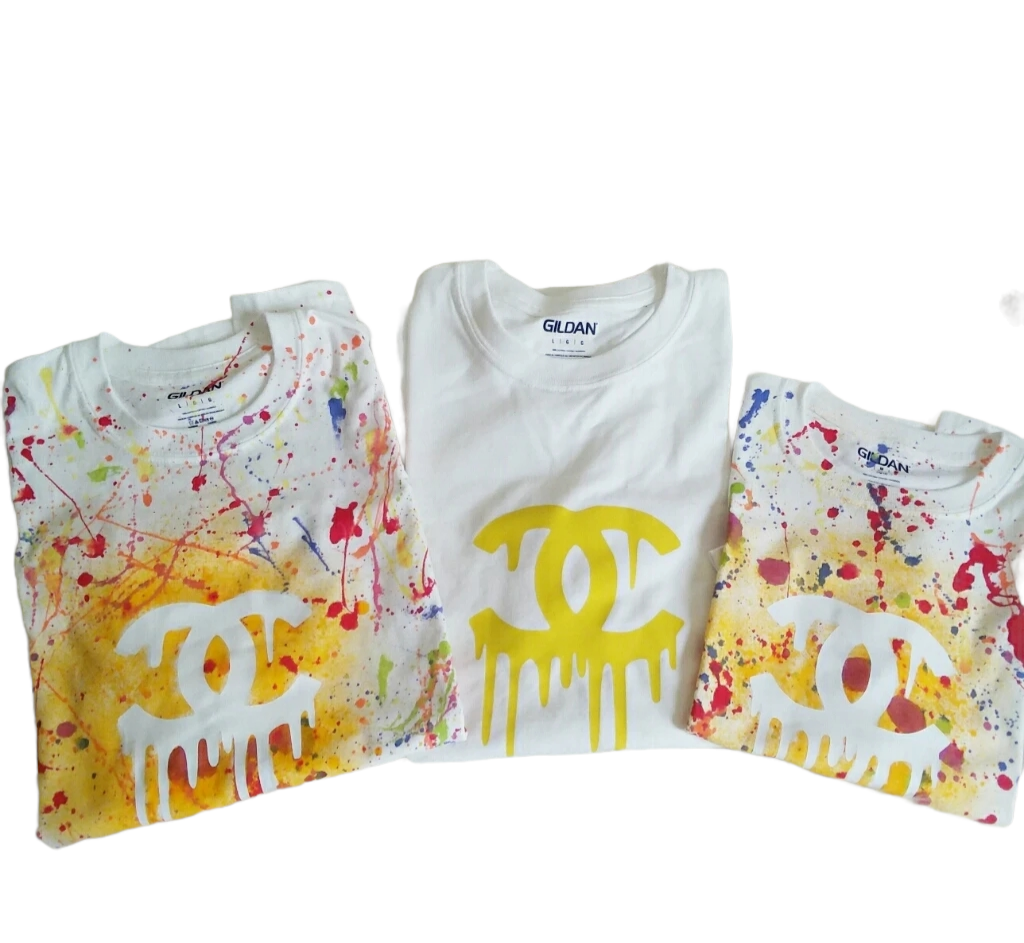 CC Dripping Paint Splatter Boys Shirt Girls Shirt Ladies Shirt Mens Shirt Designer