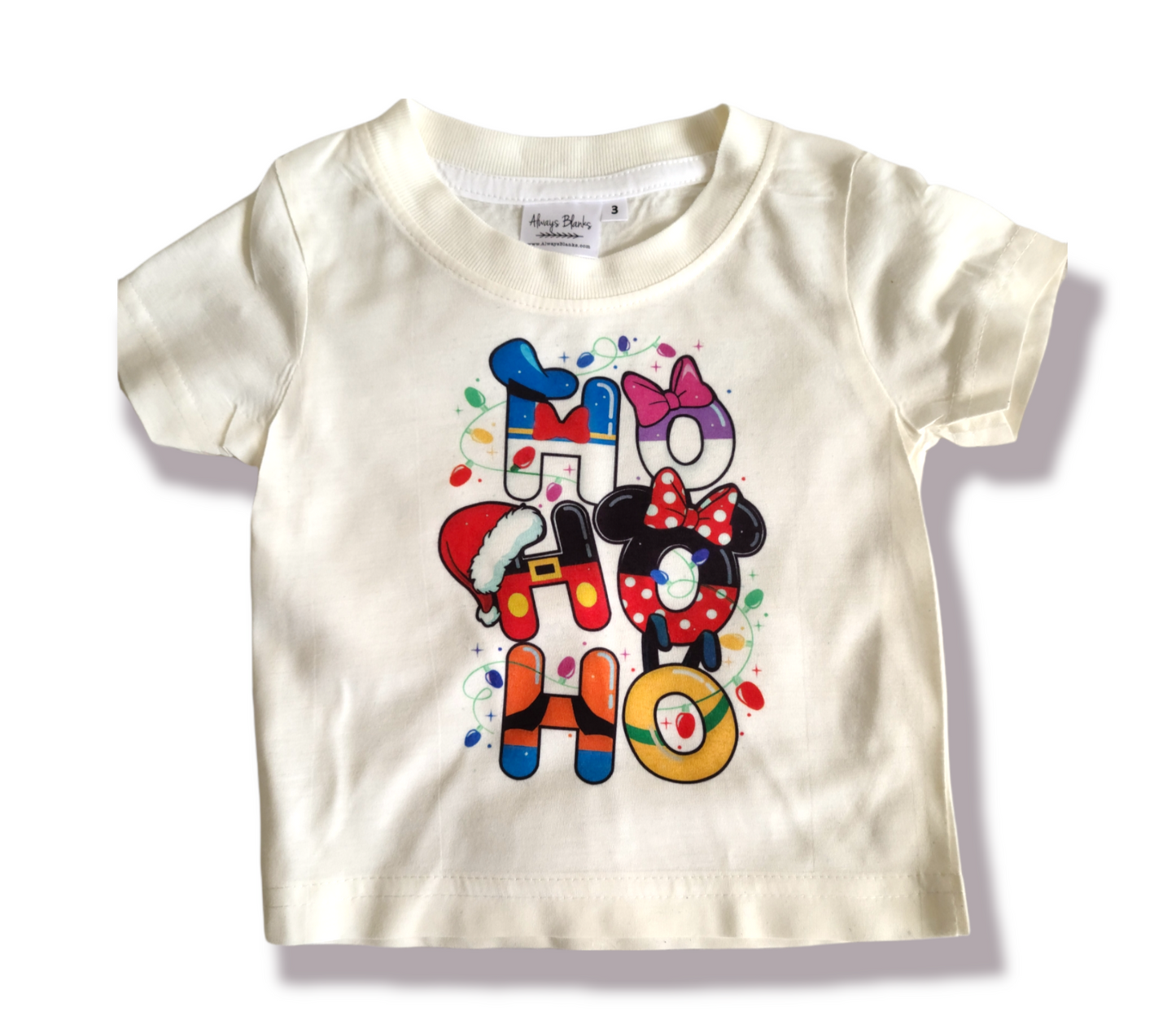 Ho Ho Ho Christmas Disney Girls Shirt Boys Shirt Ladies Shirt Mens Shirt