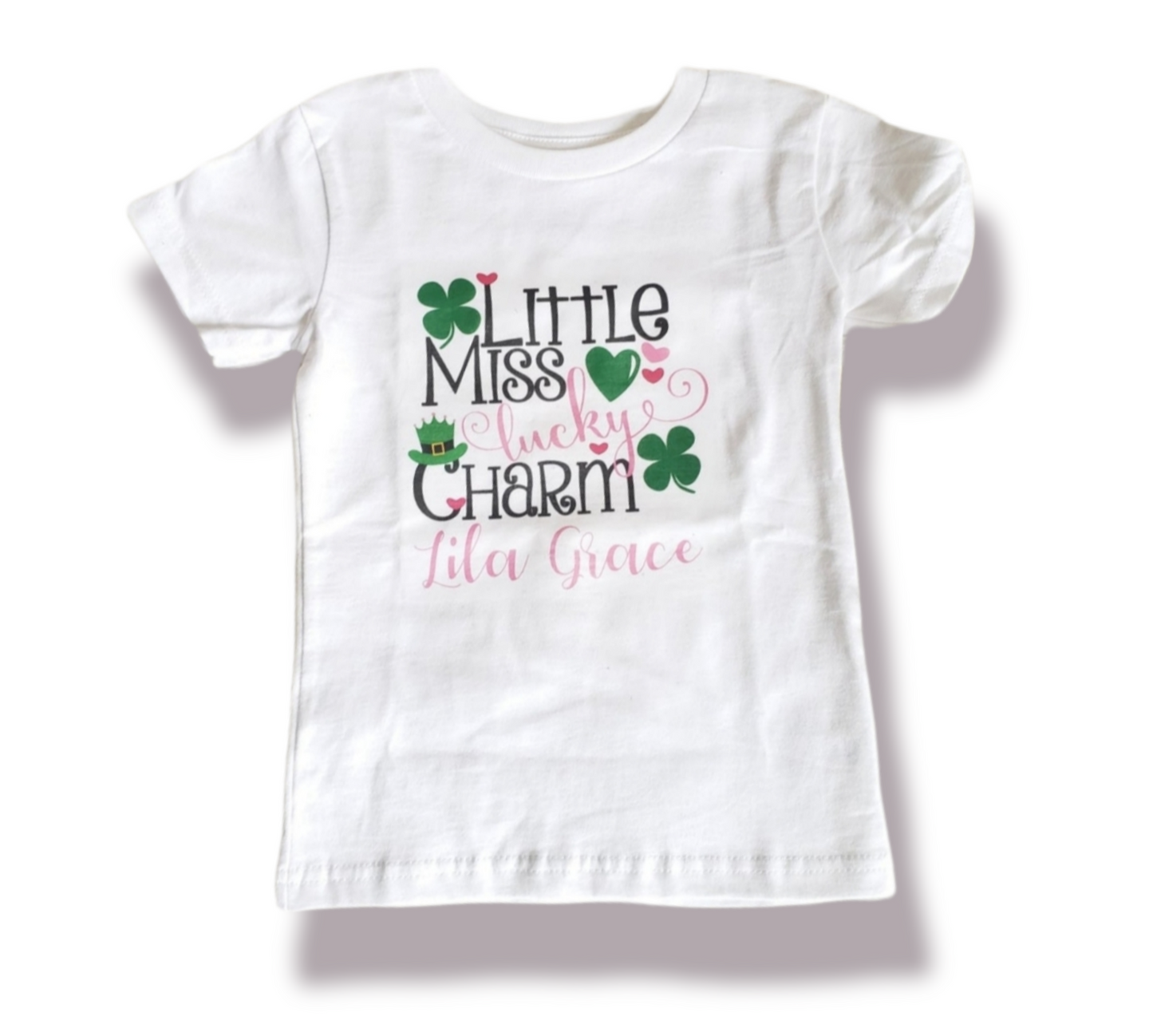 Little Miss Lucky Charm St. Patricks Girls Shirt