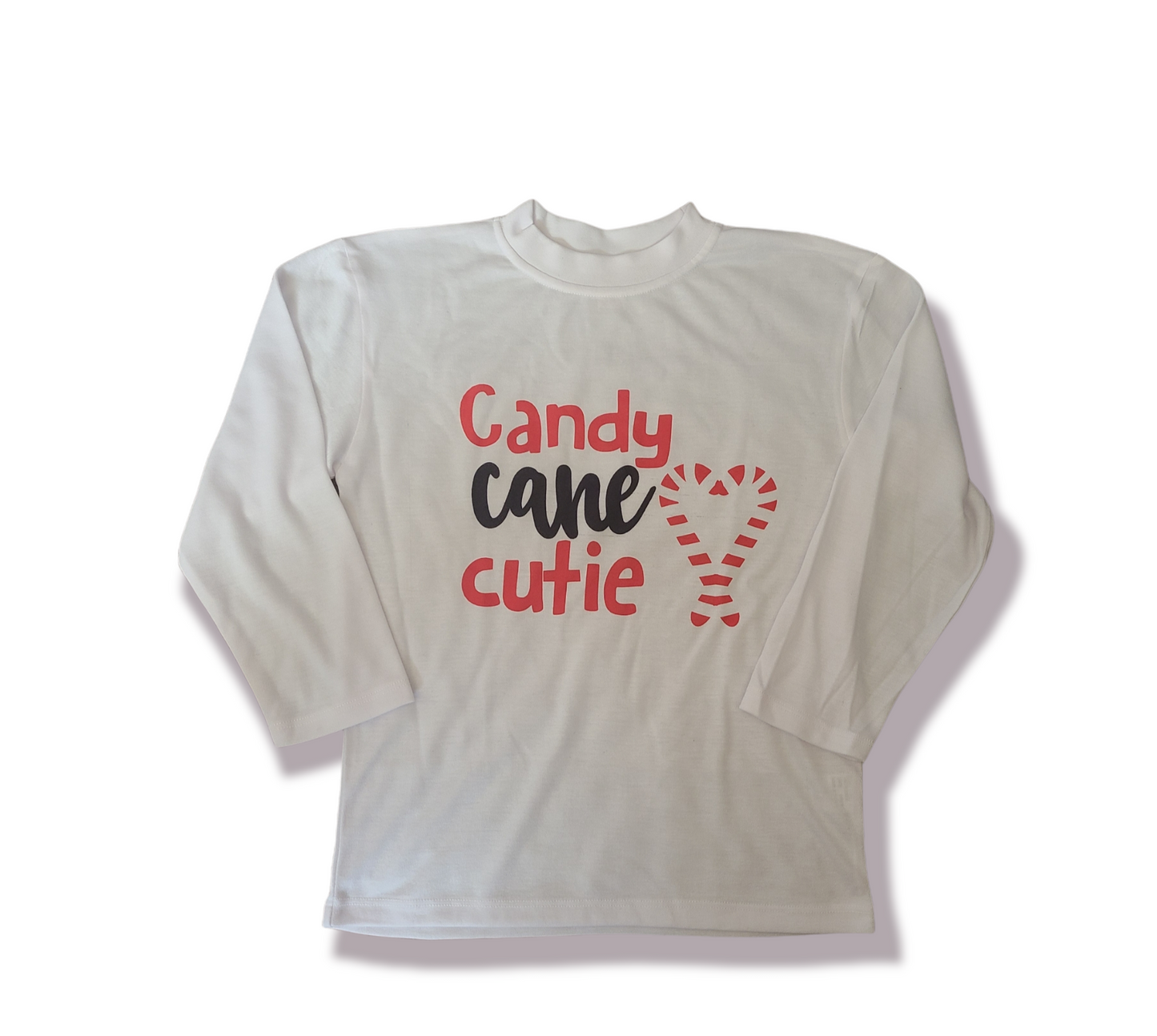 Candy Cane Cutie Christmas Girls Shirt Ladies Shirt