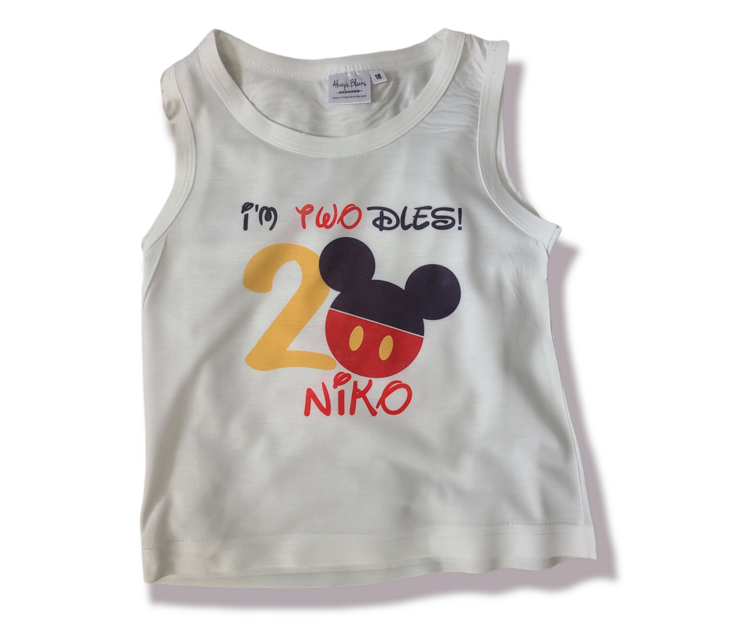 Oh Twodles Birthday Shirt Mickey Mouse Disney Boys Shirt Girls Shirt