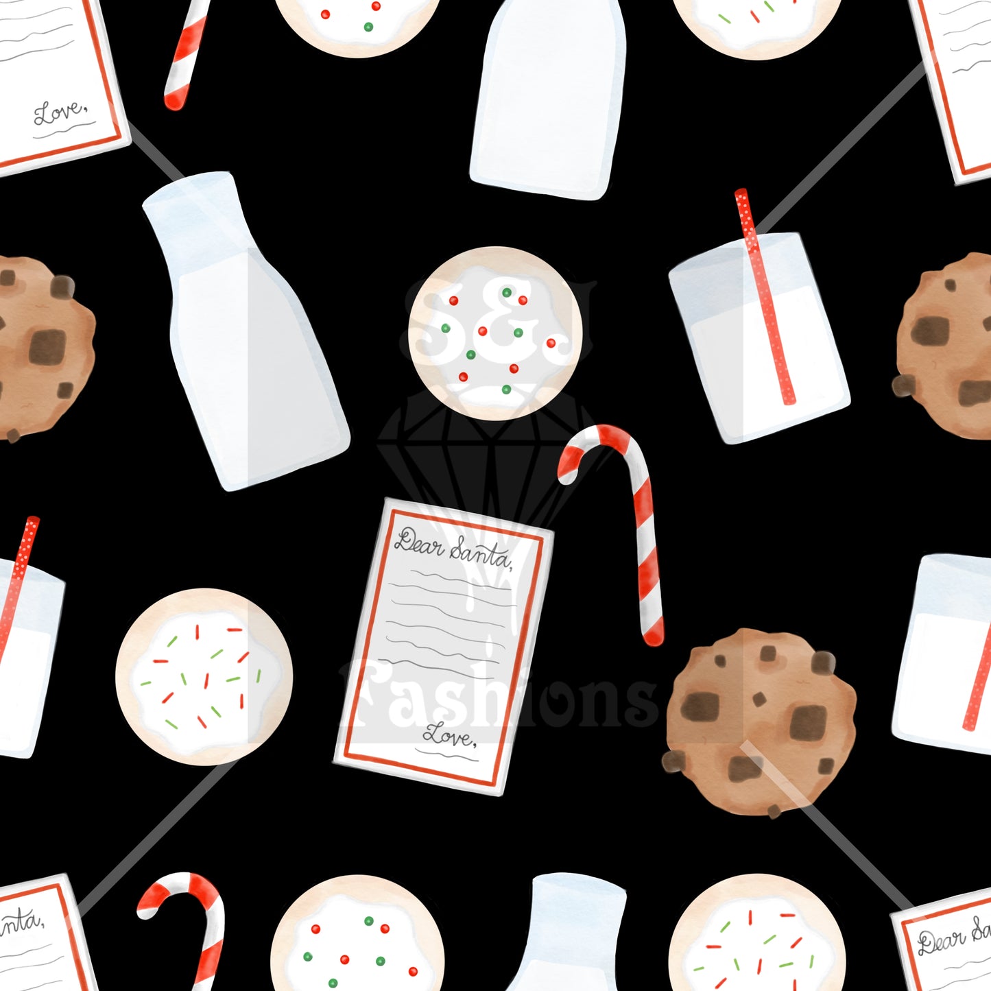 Milk and Cookies Christmas Handmade