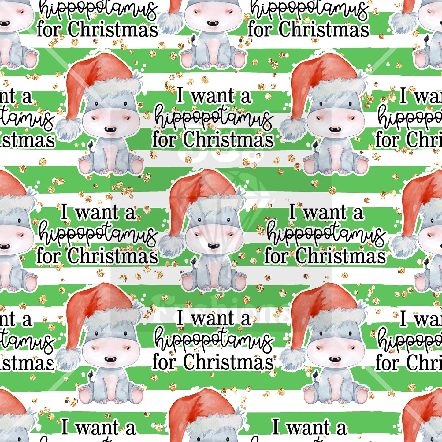 I want a Hippopotamus for Christmas Handmade