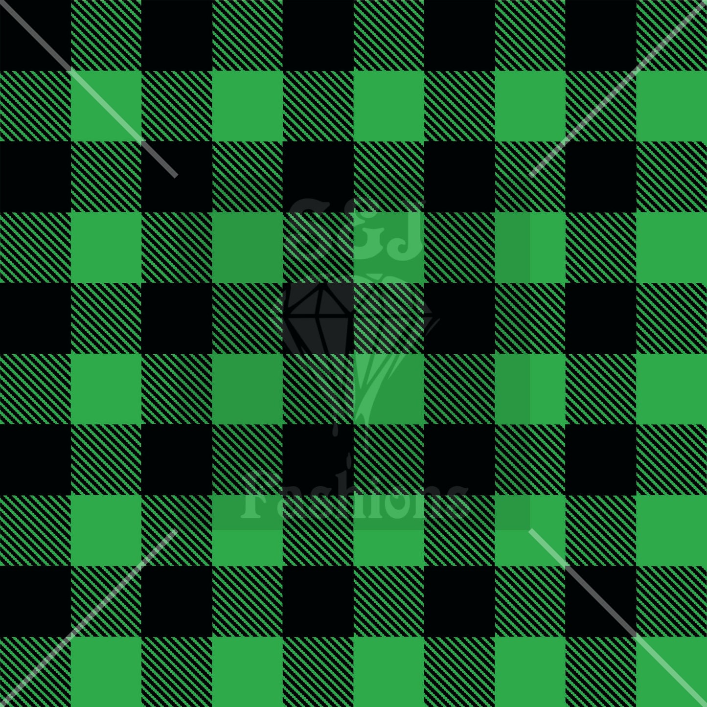 Green Buffalo Plaid Handmade