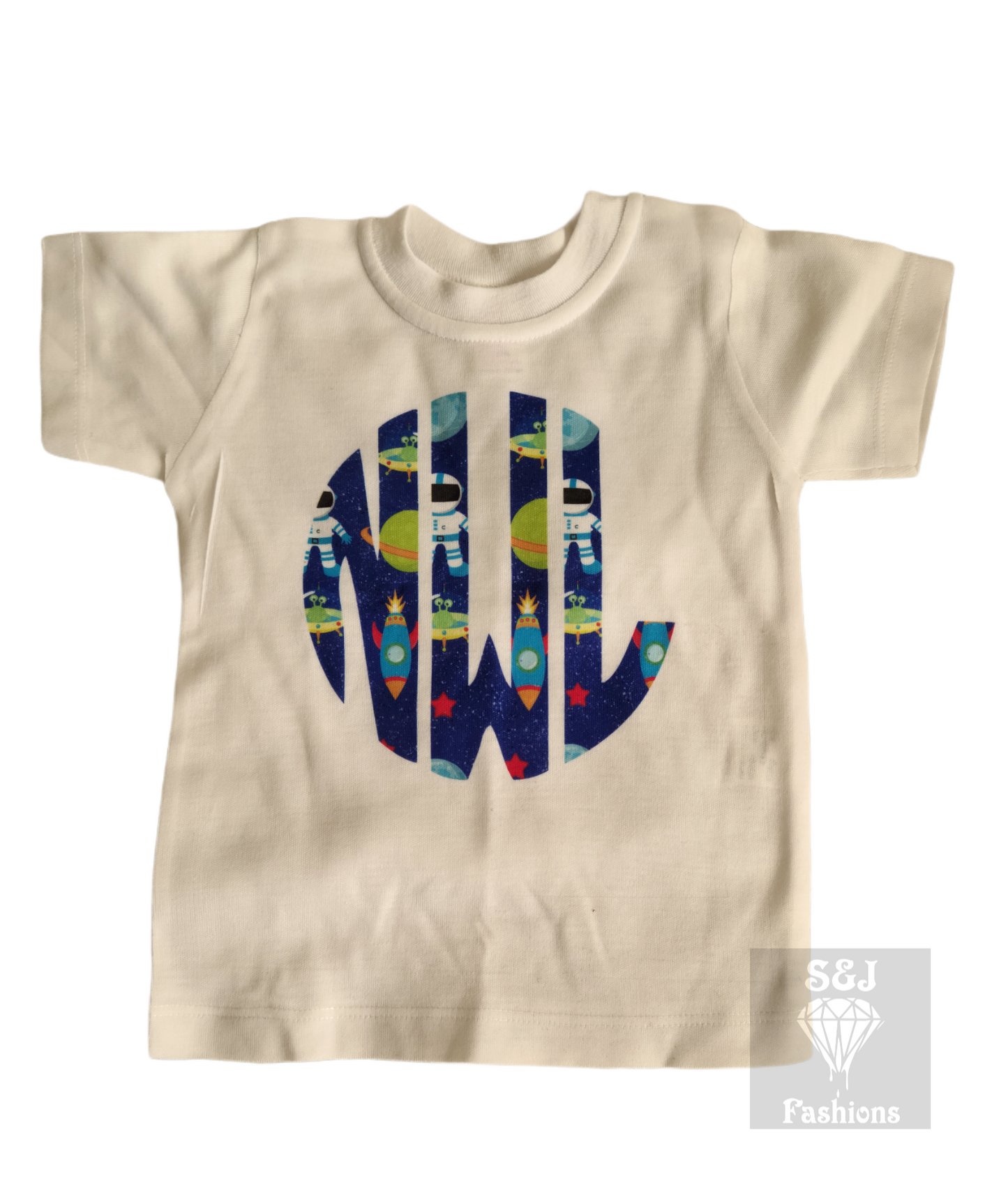Outer Space Monogram Boys Shirt Girls Shirt Ladies Shirt Mens Shirt