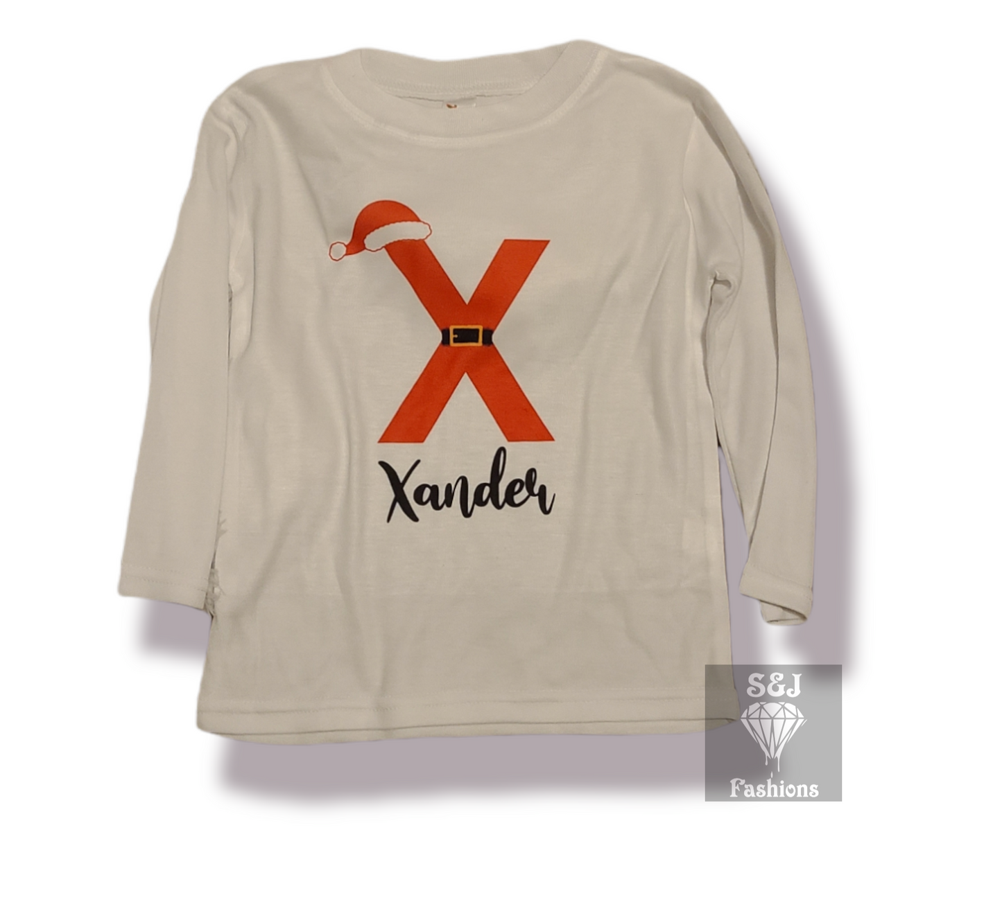 Personalized Santa Christmas Girls Shirt Boys Shirt