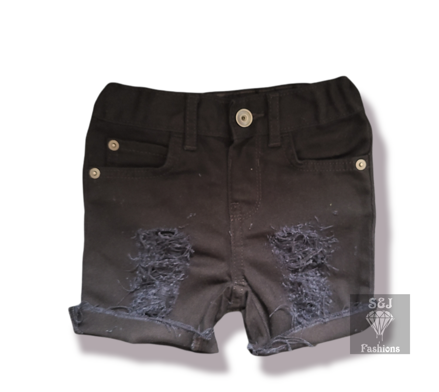 Kool Kidz Boys Distressed Jeans Shorts Girls Distressed Jean Shorts