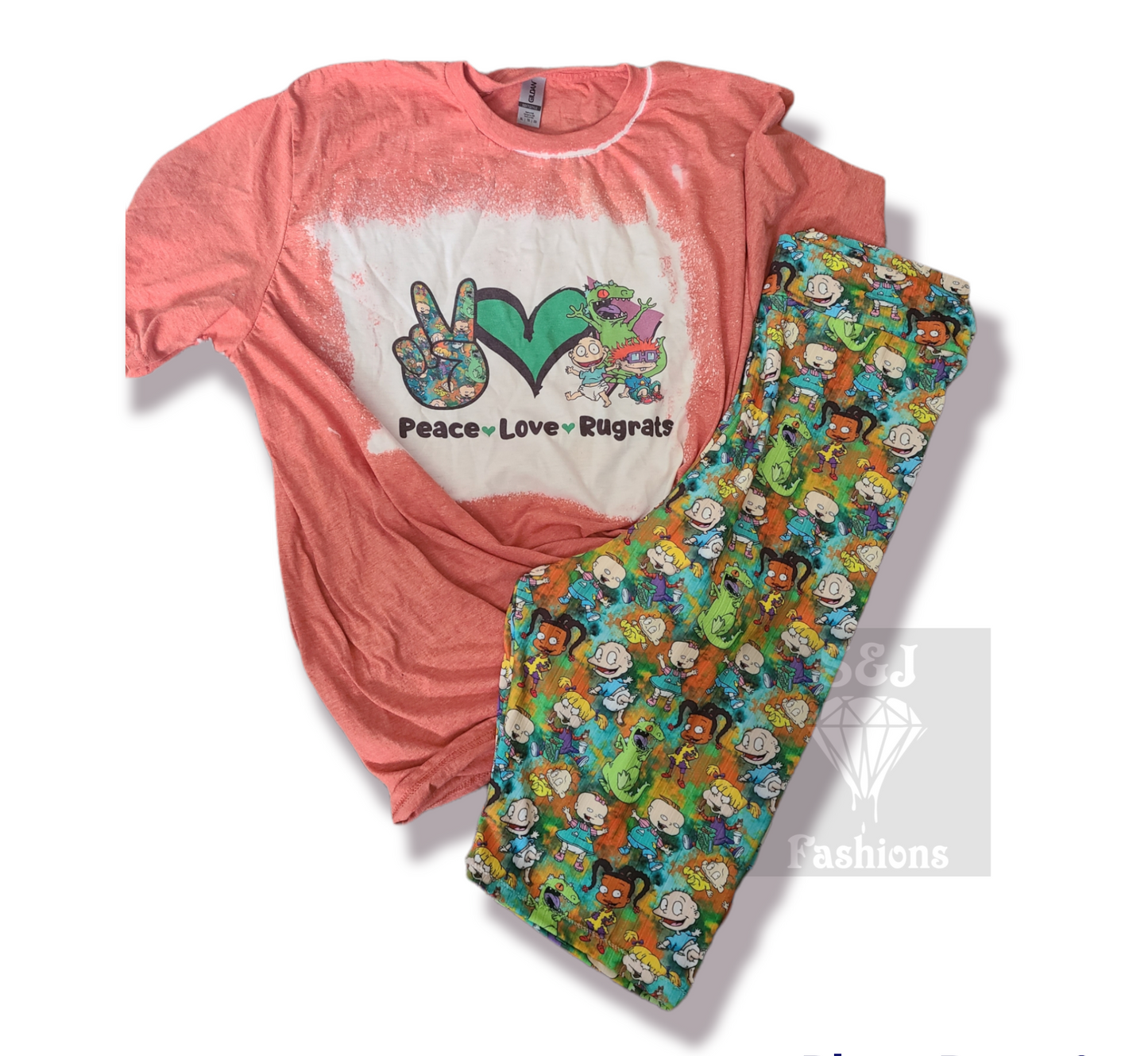 Peace Love Rugrats Girls Shirt Ladies Shirt