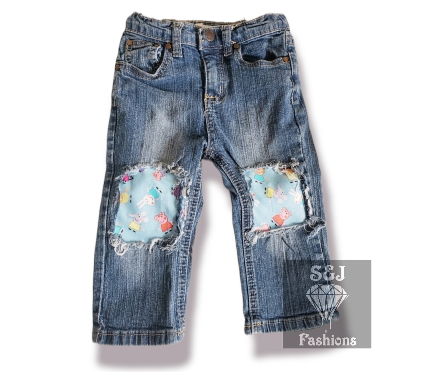 Peppa Pig Girls Distressed Jeans