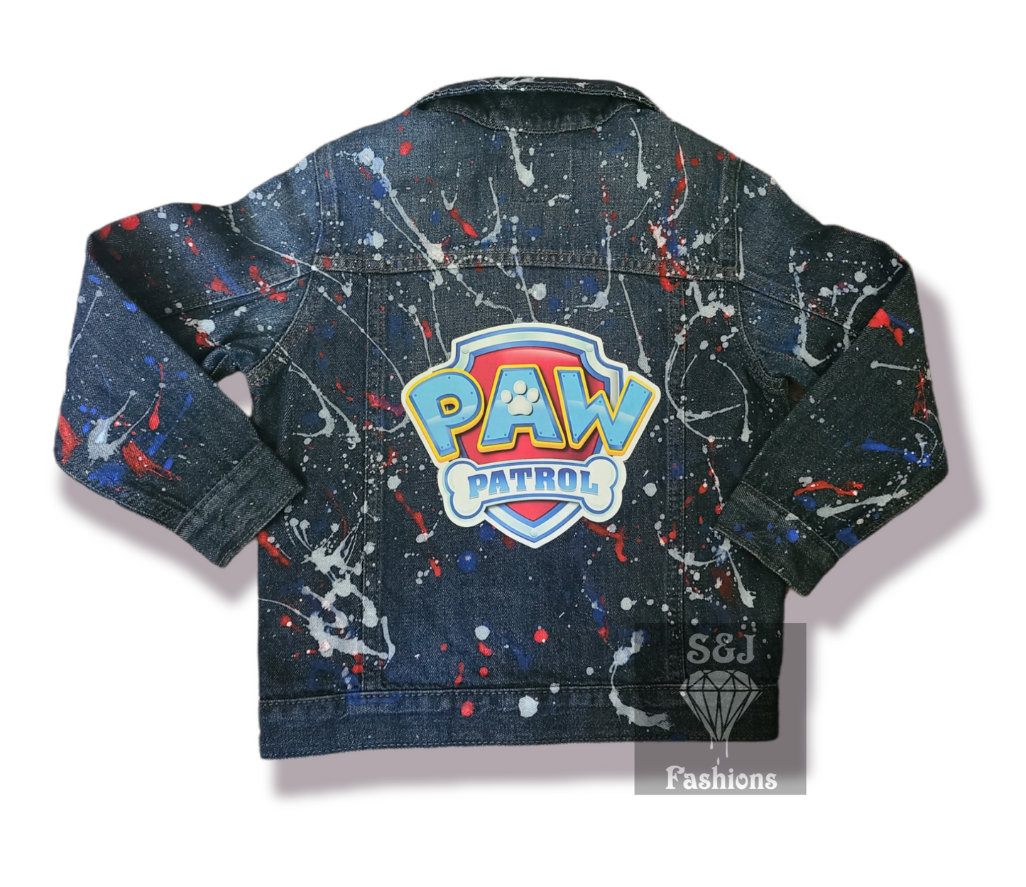 Paw Patrol Paint Splatters Denim Jacket Girls Boys